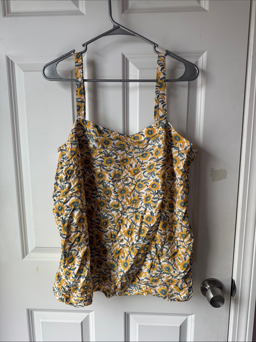 NWT Old Navy Yellow Floral Tank with Sunflower Print